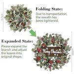 18 Inch Red Berry Eucalyptus Christmas Wreath