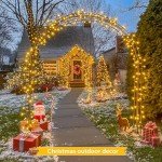 JMEXSUSS 66ft 200 LED Christmas Lights Outdoor, Warm White Christmas Tree Lights Indoor Plug in, 8 Modes Twinkle Christmas String Lights for Tree Outside Bedroom Wedding Party Ceiling Home Decorations