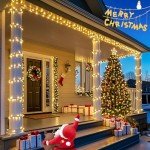 JMEXSUSS 66ft 200 LED Christmas Lights Outdoor, Warm White Christmas Tree Lights Indoor Plug in, 8 Modes Twinkle Christmas String Lights for Tree Outside Bedroom Wedding Party Ceiling Home Decorations