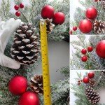Pre-Lit Christmas Wreath with Lights and Pinecones