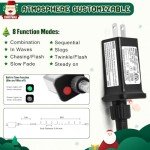 JMEXSUSS 66ft 200 LED Christmas Lights Outdoor, Warm White Christmas Tree Lights Indoor Plug in, 8 Modes Twinkle Christmas String Lights for Tree Outside Bedroom Wedding Party Ceiling Home Decorations