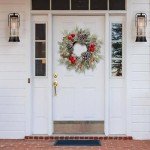 Pre-Lit Christmas Wreath with Lights and Pinecones