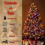 Multi Color Christmas String Lights, 100 Incandescent 20 Feet Green Wire Indoor Outdoor Waterproof Holiday Christmas Tree Lights Set with Static & Flashing Twinkle Function Connectible Plug in