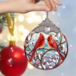 Red Bird Christmas Ornament Decor, Cardinal Christmas Tree Ornament, Red Bird Gifts, Cardinal Decor Holiday Decorations and Xmas Gifts Ideas