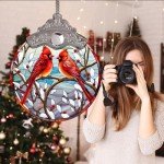 Red Bird Christmas Ornament Decor, Cardinal Christmas Tree Ornament, Red Bird Gifts, Cardinal Decor Holiday Decorations and Xmas Gifts Ideas