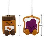 Hallmark Better Together Peanut Butter & Jelly Magnetic Christmas Ornaments, Set of 2