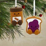 Hallmark Better Together Peanut Butter & Jelly Magnetic Christmas Ornaments, Set of 2