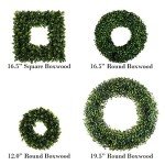 19.5-Inch UV Resistant Boxwood Wreath for All Seasons