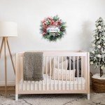 Bibelot 18inch Mesh Chrimas Day Wreath 18inch Artificial Winter Berries Wreaths with Merry Christmas Sign for Indoor/Door Decor, Wreaths for Christmas and Winter Decor