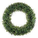 19.5-Inch UV Resistant Boxwood Wreath for All Seasons