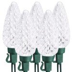 Brizled White Christmas Lights White, 33ft 50 LED C9 Christmas Lights String, Connectable Outdoor Xmas Lights, 120V UL Certified Tree Lights for Indoor Outdoor Christmas, Garden, Holiday, Yard, Party