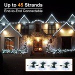 Brizled White Christmas Lights White, 33ft 50 LED C9 Christmas Lights String, Connectable Outdoor Xmas Lights, 120V UL Certified Tree Lights for Indoor Outdoor Christmas, Garden, Holiday, Yard, Party