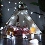 Brizled White Christmas Lights White, 33ft 50 LED C9 Christmas Lights String, Connectable Outdoor Xmas Lights, 120V UL Certified Tree Lights for Indoor Outdoor Christmas, Garden, Holiday, Yard, Party