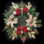 Soosubel Christmas Wreaths for Front Door Outside, 20" Artificial Winters Wreath with Christmas Ball, Xmas for Wreath for Home Decor Holiday Party