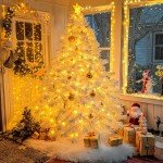 JMEXSUSS 200 LED Christmas Lights Indoor Outdoor, Connectable Warm White Christmas Tree Lights Clear Wire, 66 Ft Twinkle Fairy String Lights Plug in for Bedroom Wedding Christmas Tree Decorations