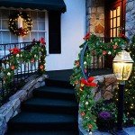 Roveinsia 9 Feet Christmas Garland 260 Branches Xmas Artificial Decorations for Doors Stairs Fireplace