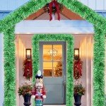 2 Pcs Christmas Tinsel Garland, 65.6 FT Shiny Green Tinsel Garland Christmas Decorations, Christmas Tree Garland Metallic Twisted Hanging Christmas Garland for Xmas Tree Party Indoor Outdoor Decor