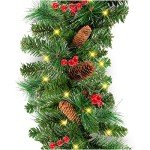 9ft Pre-Lit Christmas Garland with Pine Cones