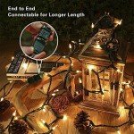 Hopolon 2-Pack 13ft 50-Count Warm White & Clear Green Christmas Lights - Connectable 120V UL Incandescent Mini Lights for Weddings, Bedrooms, Porches