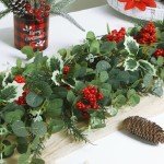 Christmas Garland,6FT Artificial Pine Cypress Garland Greenery Garland for Christmas Decorations,Eucalyptus Garland for Table,Mantle,Staires,Wall,Premium Indoor Outdoor Holiday Decor Leaf Garland