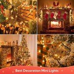 oopswow White Christmas Lights,100 Count Clear Mini Lights Incandescent Christmas Tree String Lights, Connectable for Christmas Decoration,Garland,Home,Patio, Wedding,Party,Festival (23 Feet)