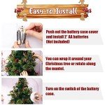 5.9FT Artificial Christmas Garland String Lights with 162 Snowy Red Berries 55 Green Leaves 20 LED Lights Battery Operated for Xmas Mantle Indoor Outdoor Holiday Christmas Thanksgiving Decoration