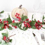6FT Red Berry Christmas Garland for Holiday Decor