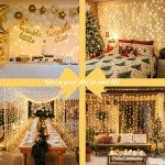 JMEXSUSS 300 LED Remote Control Christmas Curtain Lights, Plug in Fairy Curtain Lights Outdoor, Window Wall Hanging Curtain String Lights for Bedroom Backdrop Wedding Party Indoor Decor, Warm White