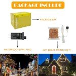 66Ft 200 LED Fairy Lights Plug in, Waterproof String Lights Outdoor 8 Modes Christmas Lights Bedroom Decor, Twinkle Lights for Girl's Room Garden Halloween Christmas Decorations (Warm White)