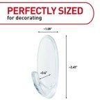 Command Medium Clear Wall Hooks, 7 Hooks and 12 Command Strips, Damage Free Hanging Wall Hooks with Adhesive Strips, Wall Hooks for Hanging Back to Christmas Decorations, Holds up to 2 lb