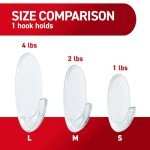 Command Medium Clear Wall Hooks, 7 Hooks and 12 Command Strips, Damage Free Hanging Wall Hooks with Adhesive Strips, Wall Hooks for Hanging Back to Christmas Decorations, Holds up to 2 lb