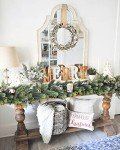 DearHouse Pine Christmas Garland,6Ft WinterArtificial Greenery Garland for Holiday Season Mantel Fireplace Table Runner Centerpiece Decor