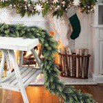 DearHouse Pine Christmas Garland,6Ft WinterArtificial Greenery Garland for Holiday Season Mantel Fireplace Table Runner Centerpiece Decor