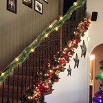 Pre-Lit 14.8 FT Christmas Garland with Lights
