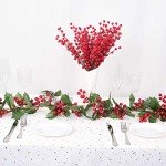 6FT Red Berry Christmas Garland for Holiday Decor