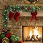 9 FT LED Christmas Garland with Pinecones & Berries