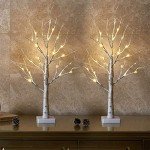 Lighted Birch Tree Set for Christmas Decor