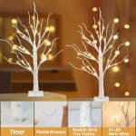 Lighted Birch Tree Set for Christmas Decor