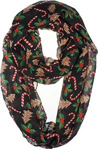 VIVIAN & VINCENT Holiday Lightweight Sheer Infinity Scarf