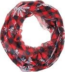 Cozy Plaid Christmas Infinity Scarf for Women