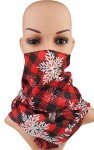 Cozy Plaid Christmas Infinity Scarf for Women