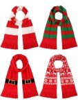 Cozy Christmas Scarves Set - 4 Unisex Styles
