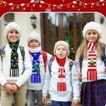 6 Pcs Festive Tassel Christmas Scarves for Everyone