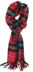 Bright Red-Green Tartan Plaid Cashmere Feel Scarf
