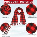 12 Pcs Buffalo Plaid Christmas Scarves Set