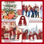 12 Pcs Buffalo Plaid Christmas Scarves Set
