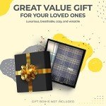 Bright Red-Green Tartan Plaid Cashmere Feel Scarf