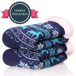 Cozy Blue Gripper Slipper Socks for Winter