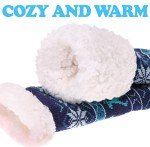 Cozy Blue Gripper Slipper Socks for Winter