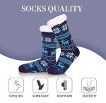 Cozy Blue Gripper Slipper Socks for Winter